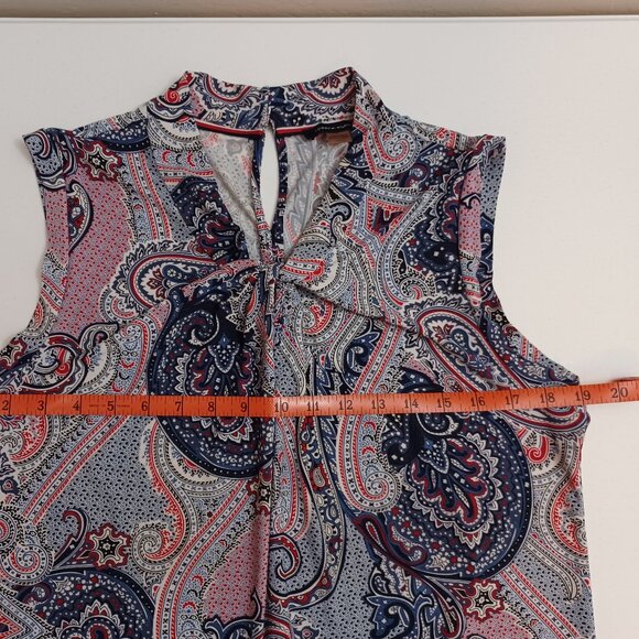Women's Tommy Hilfiger Paisley Sleeveless Blouse /Tank Size Large - Picture 3 of 10